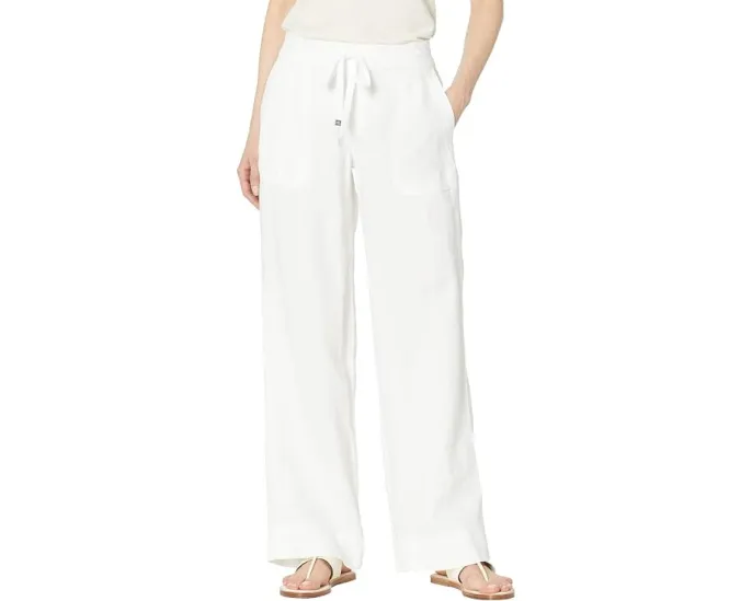 Широкие брюки из льна с эластичным поясом от Lauren Ralph Lauren