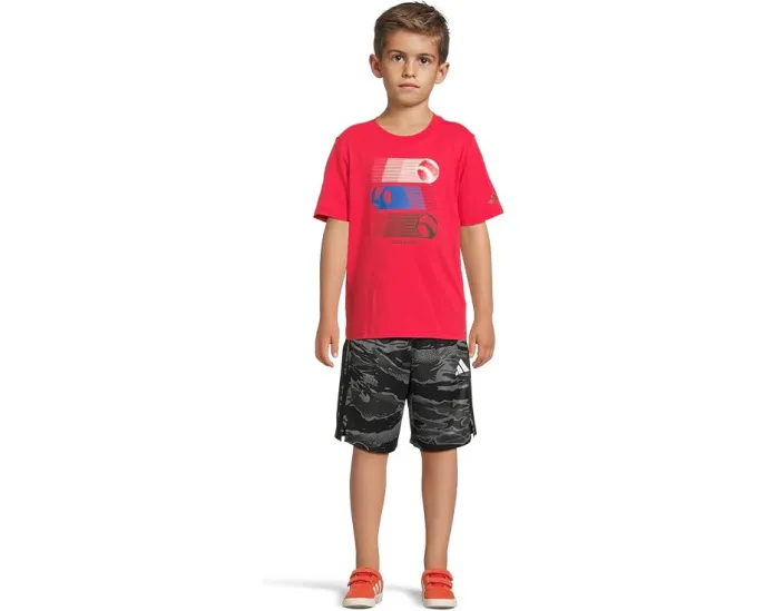 Футболка adidas Kids с принтом из мягкого хлопка для малышей и детей