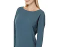Платье Lilla P Seamed Boatneck с длинным рукавом и разрезом