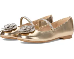 Балетки Izzy для девочек с кристаллами и цветочным декором на эластичной лямке