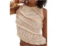 Free People Топ Pink Sands Smocked со сборками и асимметричным подолом