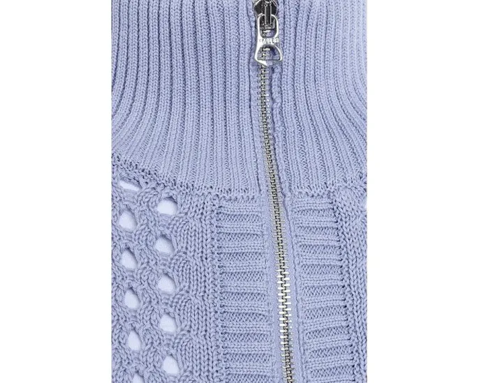 Вязаный свитер Gaines 1/2 Zip от Varley с высоким воротником и короткими рукавами
