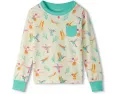 Пижамный комплект Hatley Kids Springtime Hummingbirds Bamboo с длинным рукавом