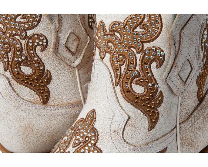 Сапоги Corral C4104 до щиколотки с вышивкой и кристаллами на молнии