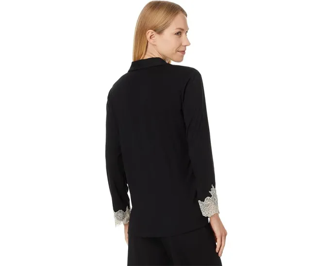 Пижамный комплект Natori Luxe Shangri-La с аппликацией из кружева