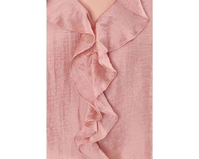 Блуза Vince Camuto с рюшами на рукавах и V-образным вырезом из ткани Lyocell