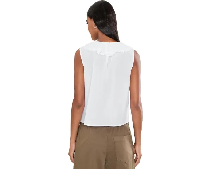 Madewell топ Bridget с V-образным вырезом и рюшами