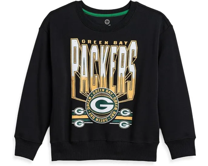 Детский флис Junk Food Clothing Kids NFL Green Bay Packers Drop Shoulder