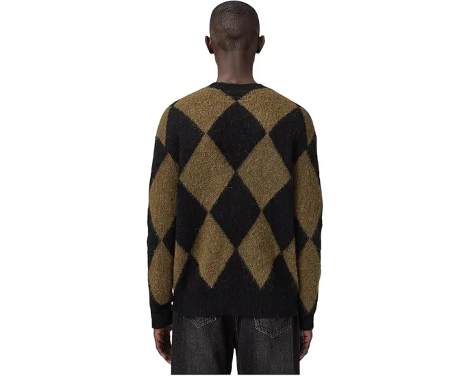 Свитер AllSaints Bower Crew с ромбовидным узором из альпаки и шерсти