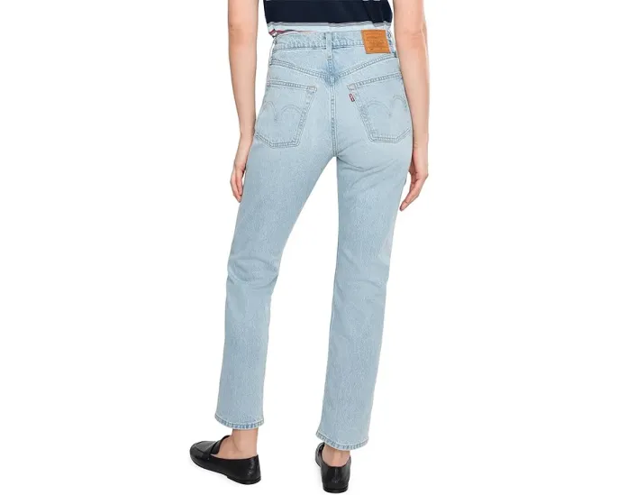 Джинсы Levi's 501 Jeans прямого кроя из жесткого денима с высокой посадкой и потертостями