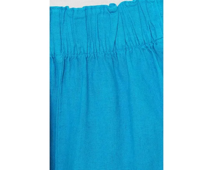 Free People брюки Day's End Cotton-Linen Pull-On бежевые