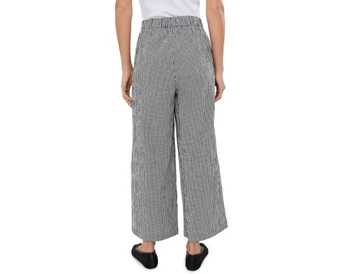Брюки Petite Organic Cotton Pucker Check Ankle Wide от Eileen Fisher с клеткой