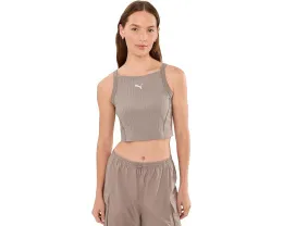 Базовый топ с ребристой текстурой Puma Essentials Ribbed Cropped Tank Top