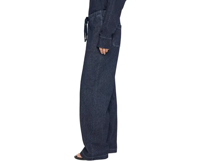 Органические хлопковые прямые брюки Indigo Knit от Eileen Fisher