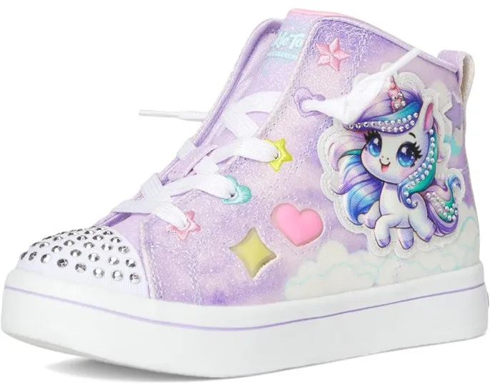 Кроссовки SKECHERS KIDS Twi-Lites 2.0 с подсветкой и дизайном единорога-кошки