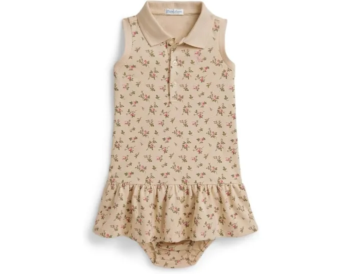 Платье поло с флоральным принтом и шортиками для младенцев Polo Ralph Lauren