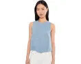 Madewell Embroidered Shell Top in 100% Linen с застежкой на пуговицу