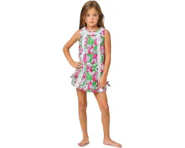 Платье Lilly Pulitzer Kids Little Lilly Classic Shift с кружевной отделкой и карманами