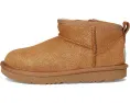 Детские тапочки UGG Kids Classic Ultra Mini Dazzle с замшевым верхом и подкладкой из переработанной шерсти