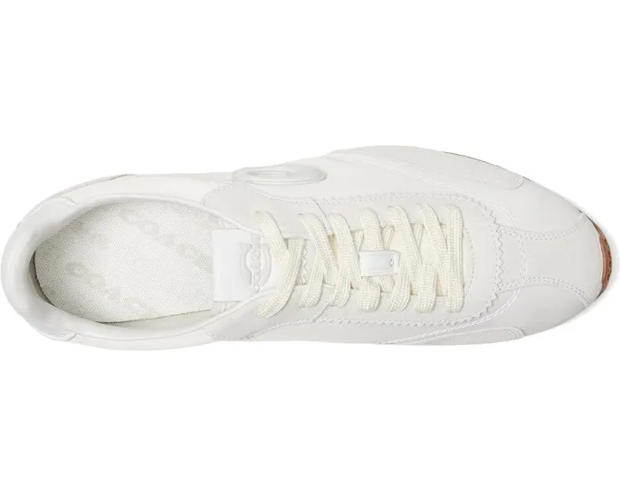 Кроссовки COACH Flat из кожи с логотипом С и резиновой подошвой