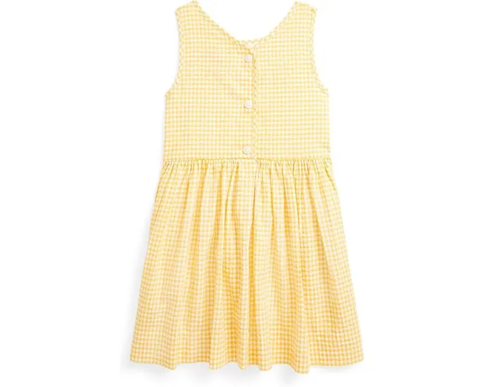 Платье из хлопкового сюрса Gingham Cotton Seersucker от Polo Ralph Lauren