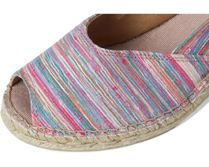 Эспадрильи Toni Pons Beri-Rg с разноцветным верхом и джутовым каблуком