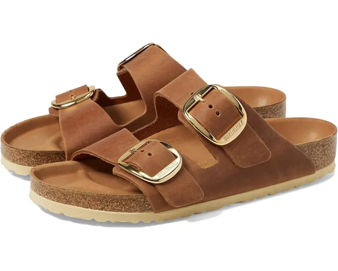Сандалии Birkenstock Arizona Big Buckle из промасленной кожи с широкой пряжкой