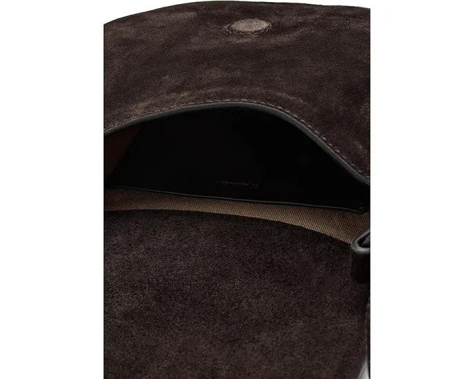 Маленькая сумочка Madewell Suede Sm Dakota Saddle Crossbody из мягкой замши с регулируемым ремнем