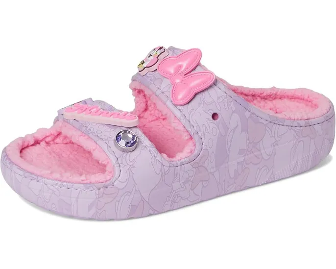 Сандалии Crocs Disney Minnie Mouse и Daisy Cozzzy с мехом