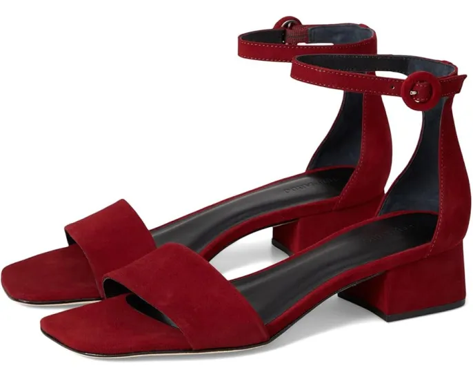 Босоножки на каблуке Bernardo Jalena с ремешками и квадратной пряжкой