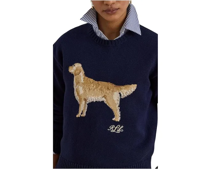 Свитер Lauren Ralph Lauren с жаккардовым узором золотистого ретривера