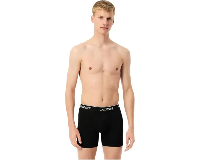 Боксеры Lacoste из хлопка с эластаном 3 штуки