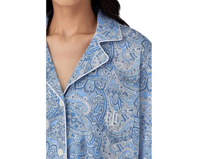 Пижамный комплект Lauren Ralph Lauren Essentials Bingham Knits Capri из хлопка