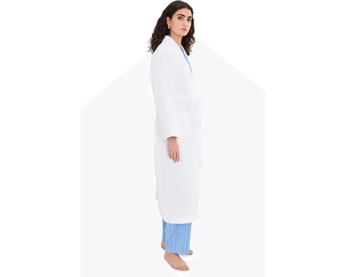 Халат Lauren Ralph Lauren из интерлока с капюшоном и контрастным кантом