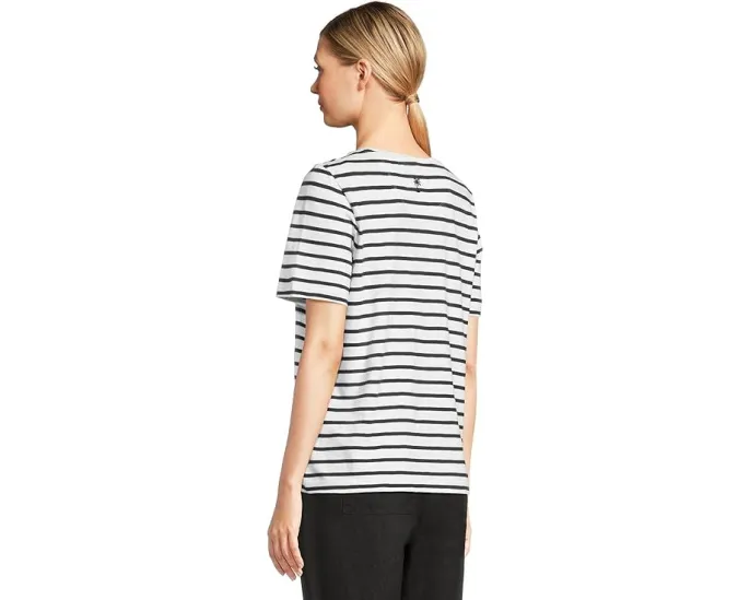 Футболка Tommy Bahama Indigo Palms Stripe из органического хлопка с принтом