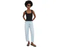 Madewell топ с круглым вырезом и сборкой