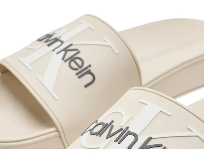 Сланцы Calvin Klein Wythe с логотипом CK и круглым открытым носком