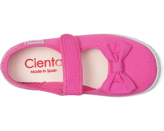 Детские туфли Cienta 56060 с бантиком и застежкой на липучке