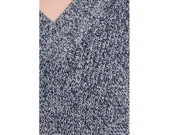 Свитер NIC+ZOE V-neck Shaker Stitch с регланными рукавами и фактурной вязкой