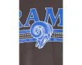 Футболка NFL Los Angeles Rams с блестящими полосами и укороченным кроем