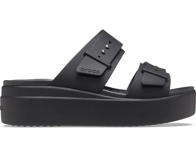 Сандалии Crocs Brooklyn Buckle Low Wedge с платформой и пеной LiteRide