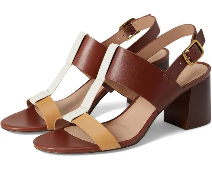 Сандалии Cole Haan Josie T-Strap с квадратным каблуком и регулируемой пряжкой