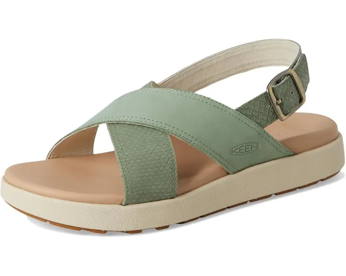 Сандалии KEEN Elle Luxe Cross Strap из кожи с перекрестными ремнями