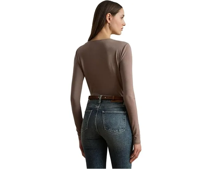 Lauren Ralph Lauren Топ с асимметричным вырезом из стрейч-джерси