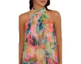 Платье-трапеция Print Chiffon с запахом и рюшами от Adrianna Papell