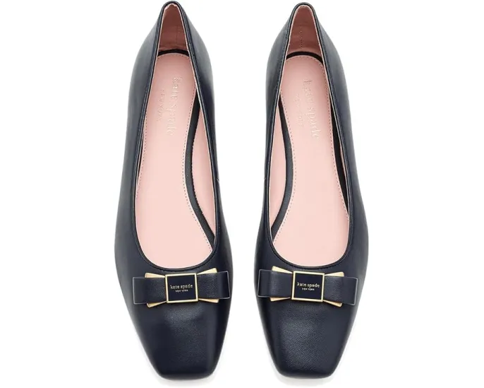 Kate Spade New York балетки Bowdie Smooth Leather с бантом и квадратным носком