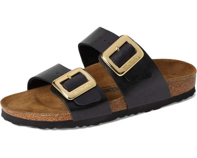 Сандалии Sydney Luxe Buckle от Birkenstock с мерцающим верхом и пробковой стелькой