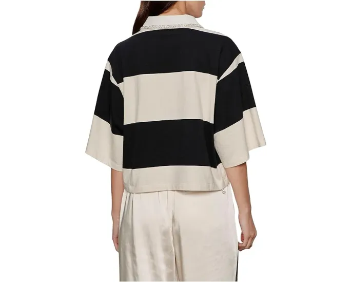 Полированная поло Embellished с декоративной отделкой и укороченным кроем Sanctuary