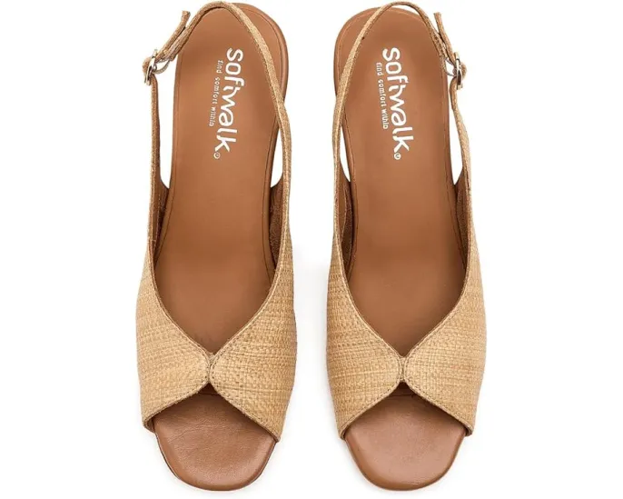 Сандалии SoftWalk Lakewood из кожи с регулируемой пряжкой и устойчивым каблуком