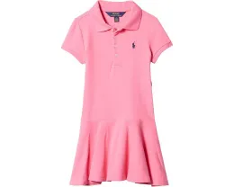 Платье-поло Polo Ralph Lauren Kids для младших детей с коротким рукавом и вышивкой